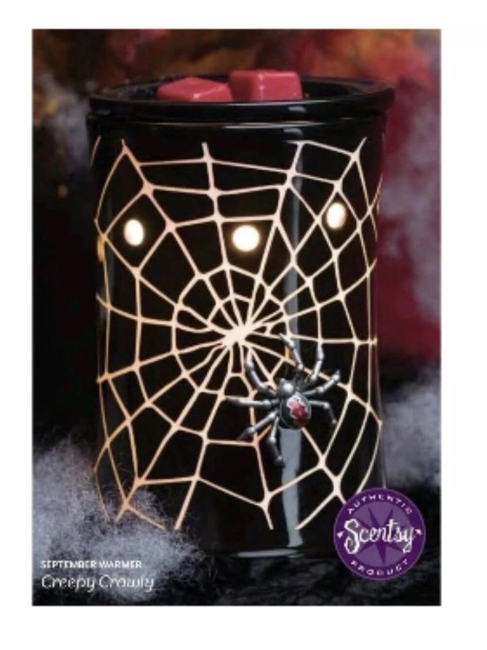 🕷️ NEW NIB Scentsy Creepy Crawly Spiderweb Wax Warmer Retired Halloween 2013 🕷